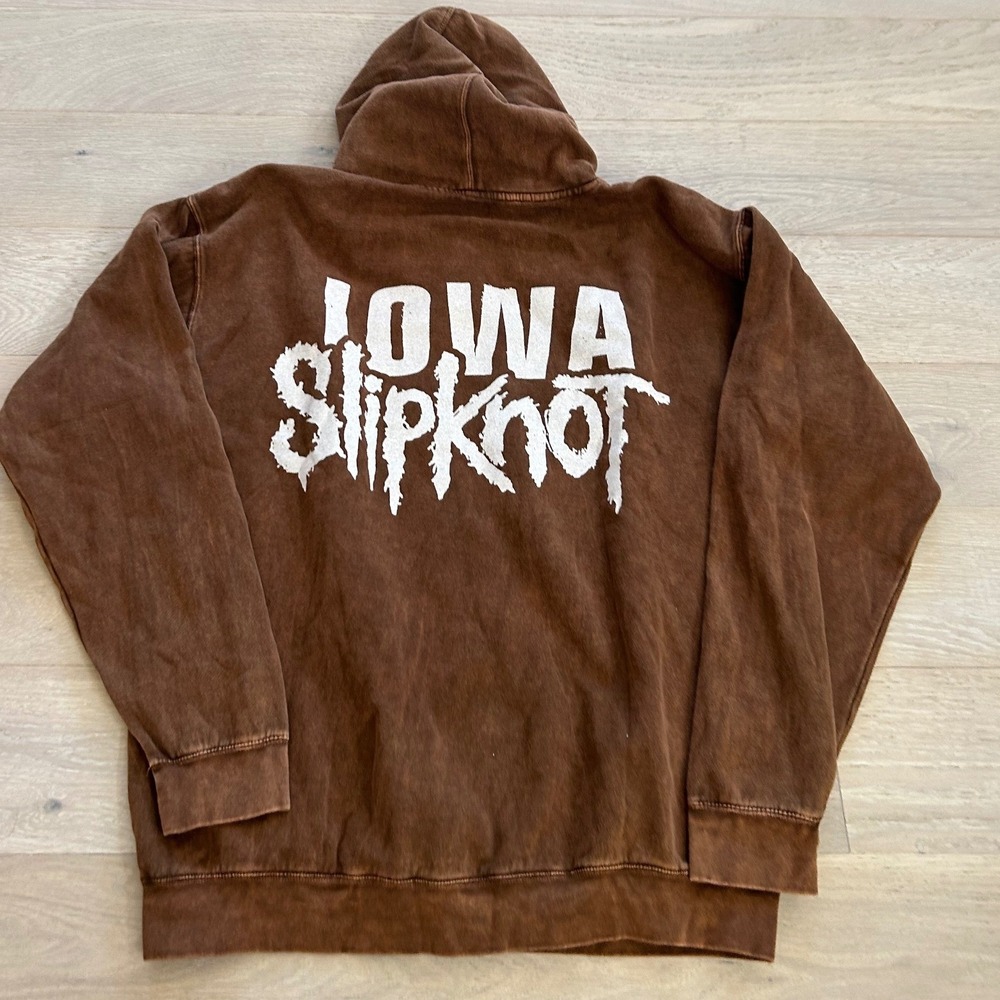 Slipknot Iowa Hoodie XXL Vintage Wash Nu Metal Grunge Goth Band Sweatshirt